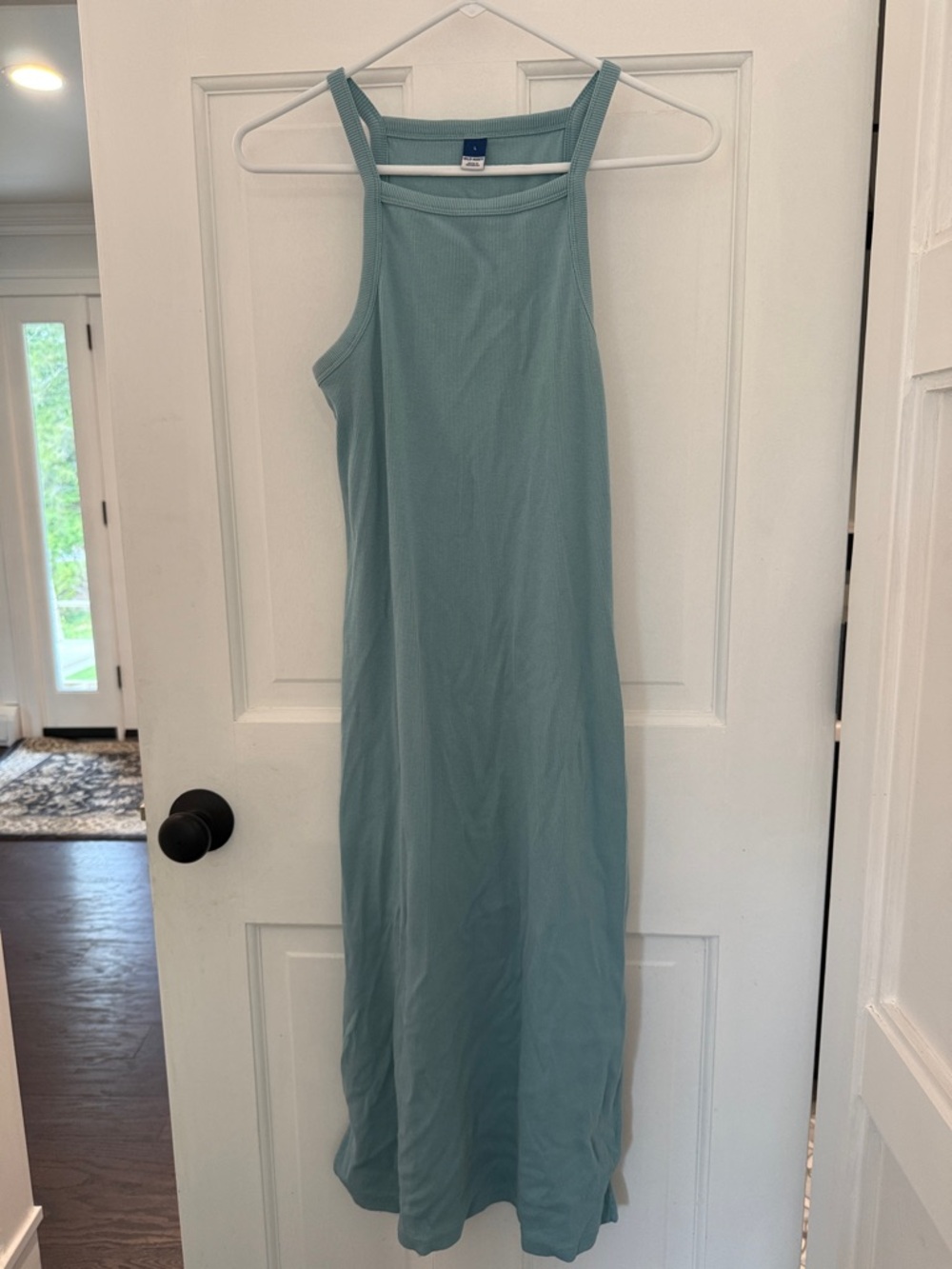Old Navy Ribbed Tank Maxi Dress in Dusty Teal